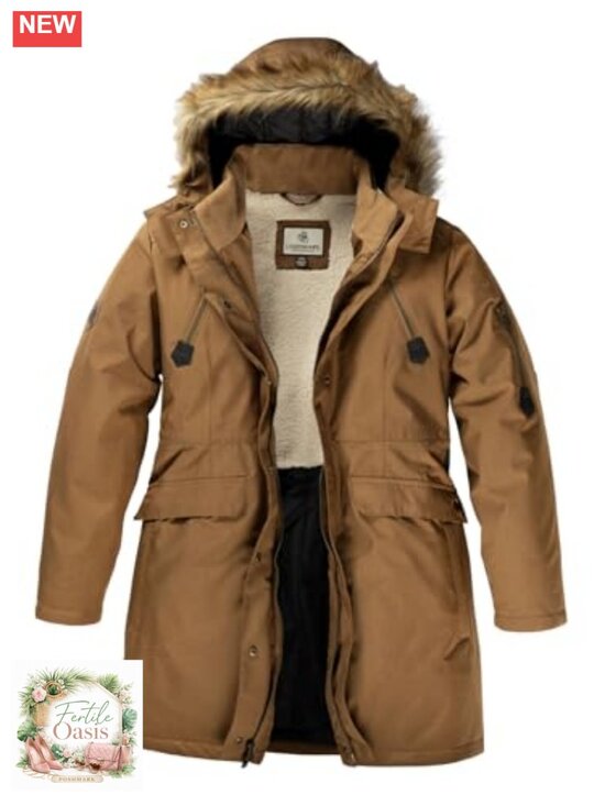 Jackets & Blazers - Women's Faux Fur Hooded Parka Coat Water Resistant Insulated Sherpa Lined